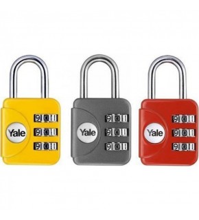 YALE - Yale Geniş Tip Mini Şifreli Asma Kilit - Karışık Renkli - Blister