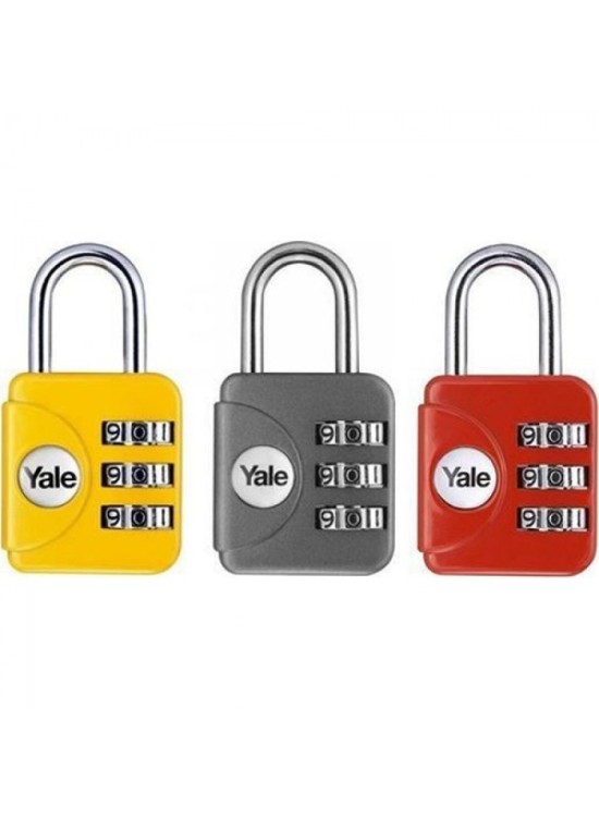 YALE - Yale Geniş Tip Mini Şifreli Asma Kilit - Karışık Renkli - Blister