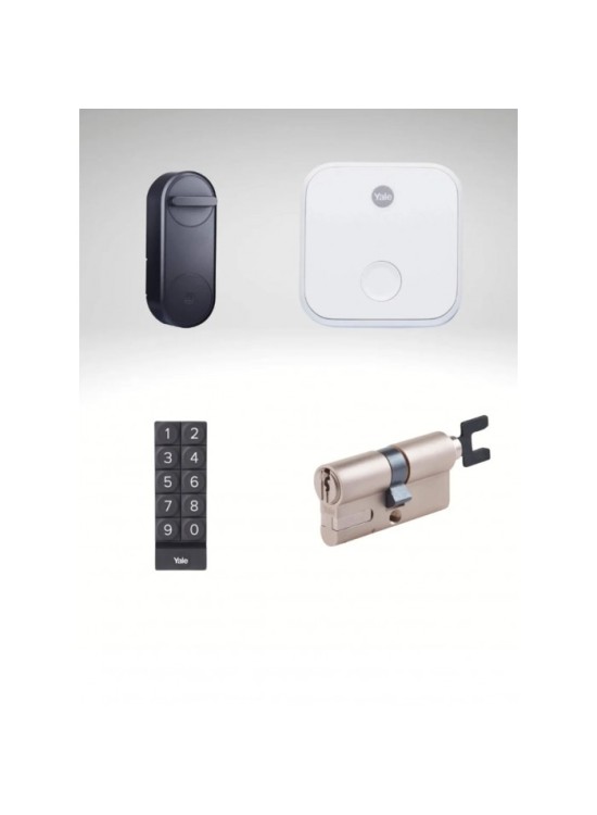 Yale Linus Akıllı Kilit Mat Siyah Anahtarsız ve Güvenli Kapı Kilidi 05/101200/MB
